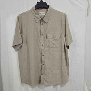 Avalanche Mens XL Beige Short Sleeve Men's Shirt With Chest Pocket Lightweight